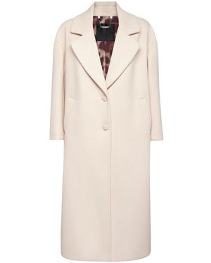 Philipp Plein Jassen ,Wol Iconic Wool-Blend Coat - Naturel