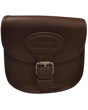 Napapijri Tassen ,Bruin ,Leer 15X 16X 9 Cm Marrone Donna