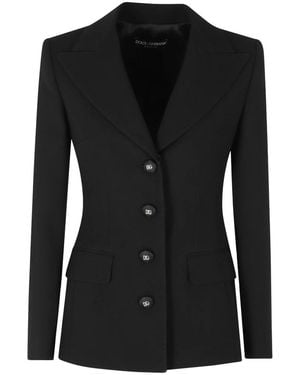 Dolce & Gabbana Jassen ,Zwart ,Wol Giacca