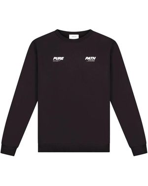Pure Path Hoodies & Sweatvesten ,Bruin ,Katoen Pure Sweater - Blauw