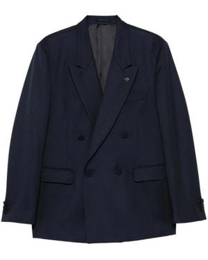 Lardini Jassen ,Blauw ,Katoen Dubbele-Breasted Blazer