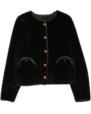 Blazé Milano Faux Fur & Shearling Jackets - Black