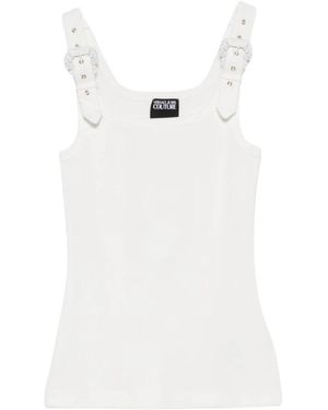 Versace Jeans Couture Sleeveless Tops - White