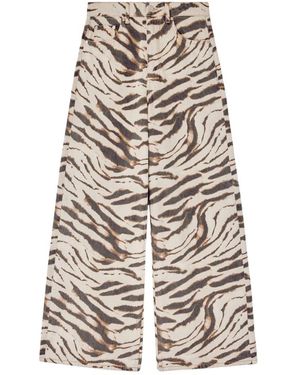 Ganni Jeans ,Wit ,Wide Jeans - Grijs