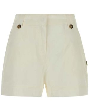 Woolrich Korte Broeken ,Wit ,Katoen Cotton Poplin Shorts - Naturel