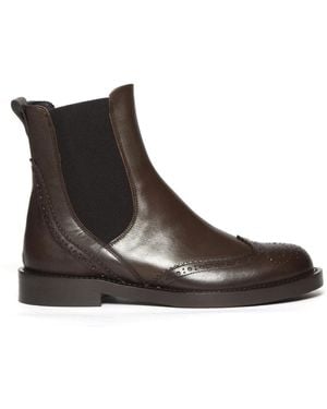 Guglielmo Rotta Leder-stiefeletten - Braun