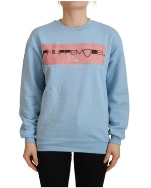 Philippe Model Sweater Met Logo-Print - Blauw