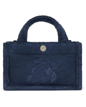 Vilebrequin Turtle Mini-Tasche Aus Frottee - Blau