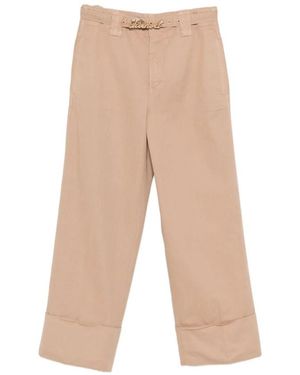 Twinset Cropped Trousers - Natural