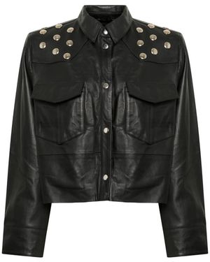 Gestuz Leather Jackets - Zwart