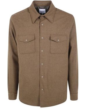 Aspesi Overhemden ,Bruin ,Wol Doppia Shirt