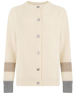 Moorer Truien & Vesten ,Wol Alexis Cardigan - Naturel