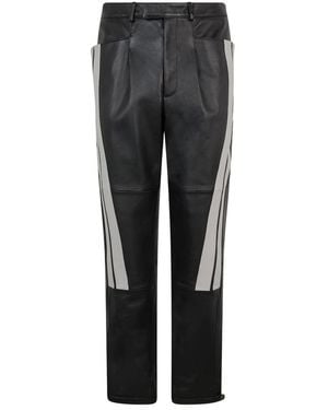 Moschino Leather Trousers - Grey