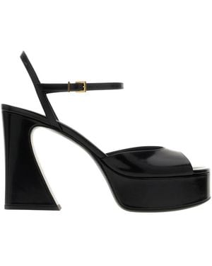 Fendi Schoenen ,Zwart ,Sandalen Met Hoge Hak