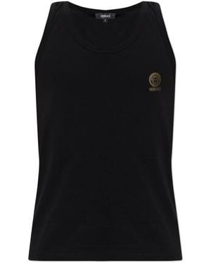 Versace Tops ,Zwart ,Katoen Medusa Tank Top