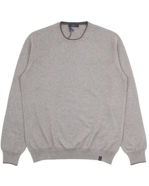 Fay Round-Neck Knitwear - Grey