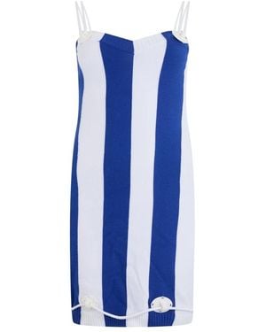 Moschino Mouwloze Gestreepte Jurk - Blauw