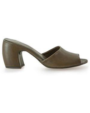 Cortana Heeled Mules - Brown