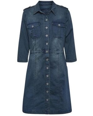 Cream Shirt Dresses - Azul