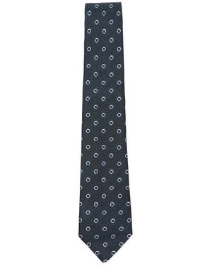 Canali Geometric Tie - Blauw