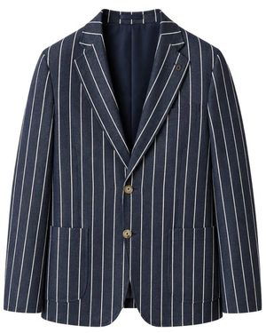 Paoloni Gestreifte Jersey-Jacke - Blau