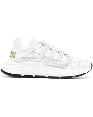 Versace Multilayer Technical Fabric Sneakers For - White