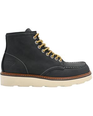 Docksteps Schwarze leder mitte stiefel