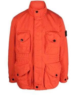 Stone Island Light Jackets - Red