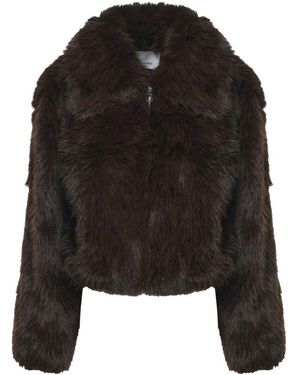 Frankie Shop Skov Faux Shearling Jas - Zwart