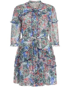 Saloni Shirt Dresses - Blue