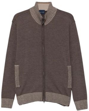 Paul & Shark Geribd Vest Met Rits - Bruin