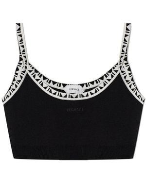 Versace Sleeveless Tops - Black