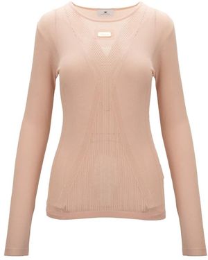 Elisabetta Franchi Truien & Vesten ,Round-Neck Truien - Roze