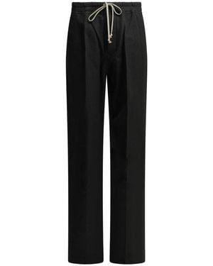 Rick Owens Broeken ,Zwart ,Katoen Dietrich Drawstring Pant