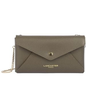 Lancaster Tassen ,Groen ,Leer Sierra Pm Crossbody Tas - Naturel