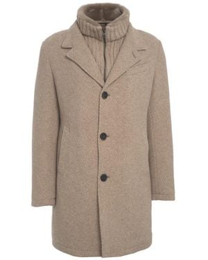 Gimo's Single-Breasted Coats - Marron