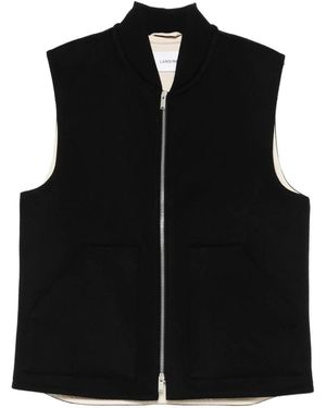 Lardini Mouwloos Vest Met Rits - Zwart