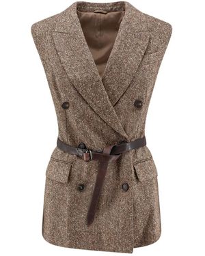 Brunello Cucinelli Vests - Marron
