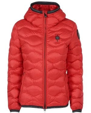 Blauer Donsjack - Rood
