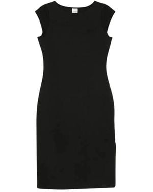 Calvin Klein Kleedjes ,Zwart ,Polyester Ponte Jurk