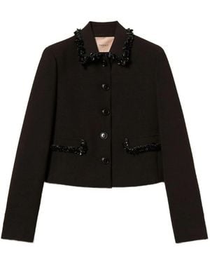Twinset Chique Buitenkleding Nero Aw25 - Zwart