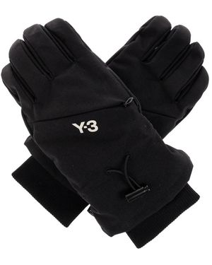 Y-3 Gewatteerde Handschoenen - Zwart
