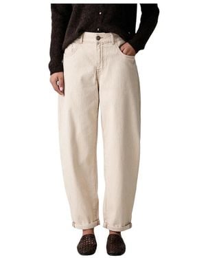 Mos Mosh Jeans ,Wit ,Katoen Loose-Fit Jeans - Naturel