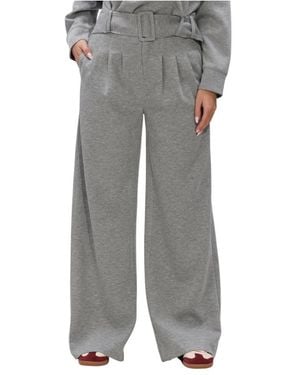 co'couture Broeken Lance Pleat Ll Sweatpant - Grijs