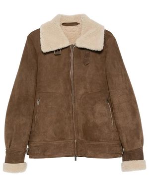 Salvatore Santoro Jassen ,Bruin ,Faux Fur & Shearling Jassen