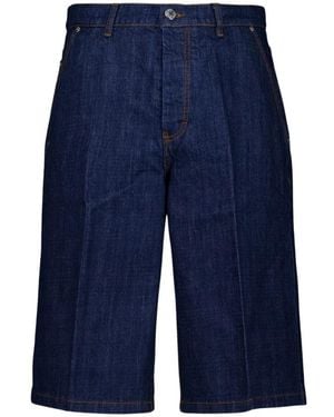 Ami Paris Denim Shorts - Blue