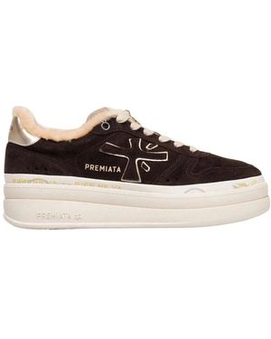 Premiata Bruine Fashion Sneakers - Zwart