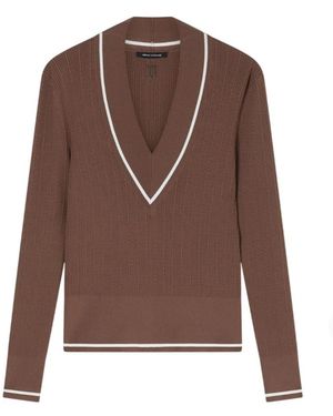 ARMANI EXCHANGE V-Neck Knitwear - Brown
