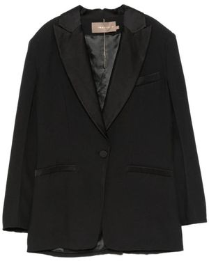 SIMONA CORSELLINI Jassen ,Zwart ,Giacca Classica