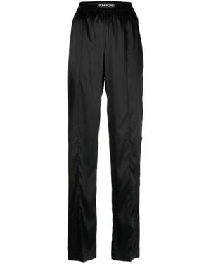 Tom Ford Straight Trousers - Negro